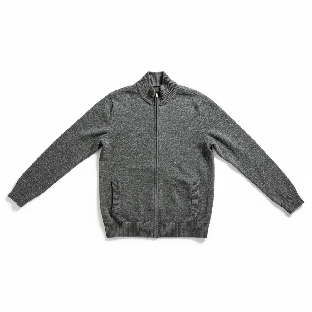 Banana Republic Pima Cotton Cashmere Full Zip Sweater Blue gray Size M